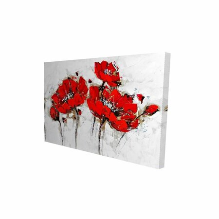 FONDO 12 x 18 in. Abstract Poppy Flowers-Print on Canvas FO2784583